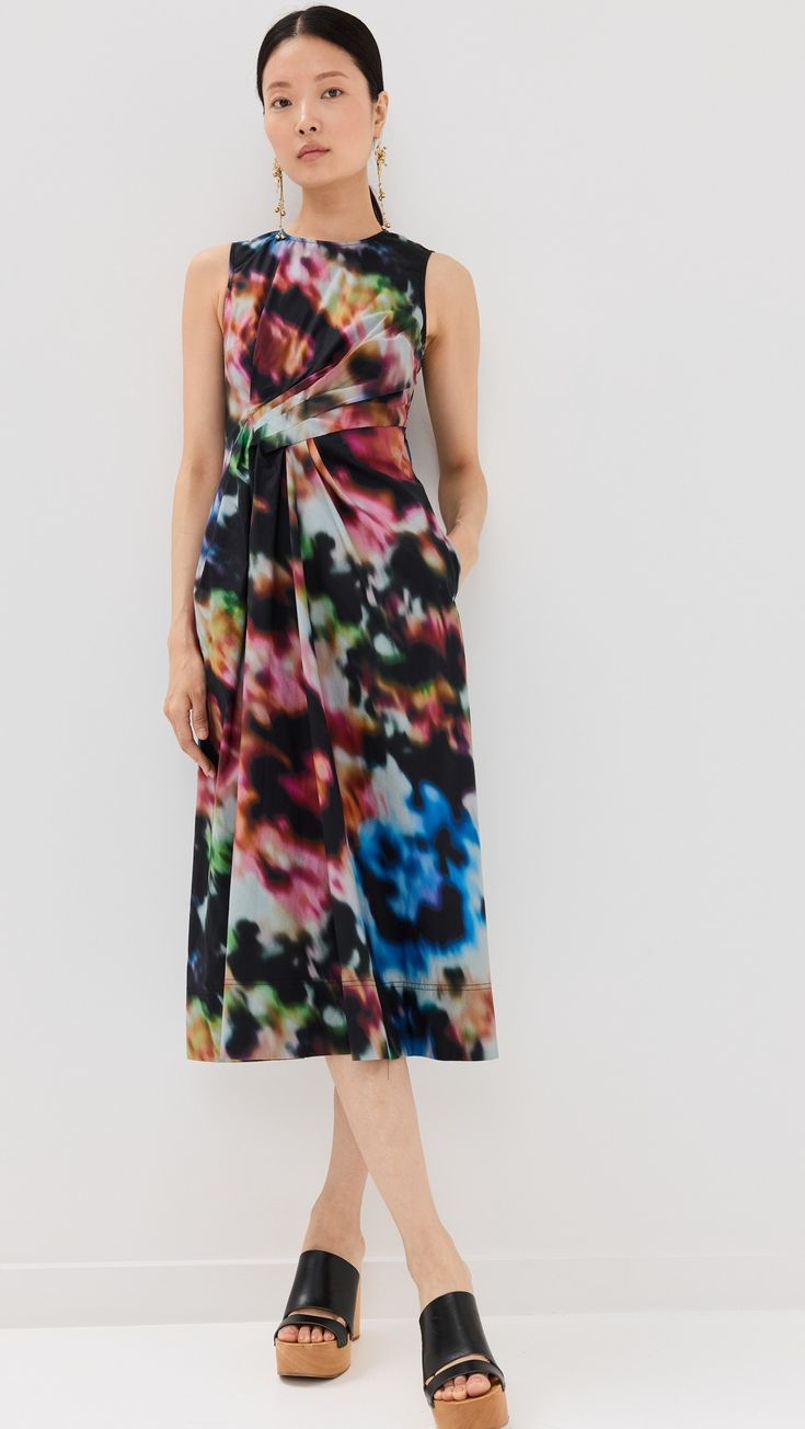 Fast Free Shipping & Free Returns on Ulla Johnson Davina Dress at Shopbop. Shop new arrivals from Ulla Johnson at Shopbop.com Sleeveless Floral Print Midi Dress For Work, Sleeveless Midi Dress With Floral Print For Work, Sleeveless Midi Dress In Multicolor Abstract Print, Sleeveless Midi Dress With Multicolor Abstract Print, Chic Sleeveless Midi Dress With Vibrant Print, Multicolor Sleeveless Dress For Work, Multicolor Sleeveless Work Dress, Multicolor Sleeveless Workwear Dresses, Summer Workwear Dresses With Abstract Print