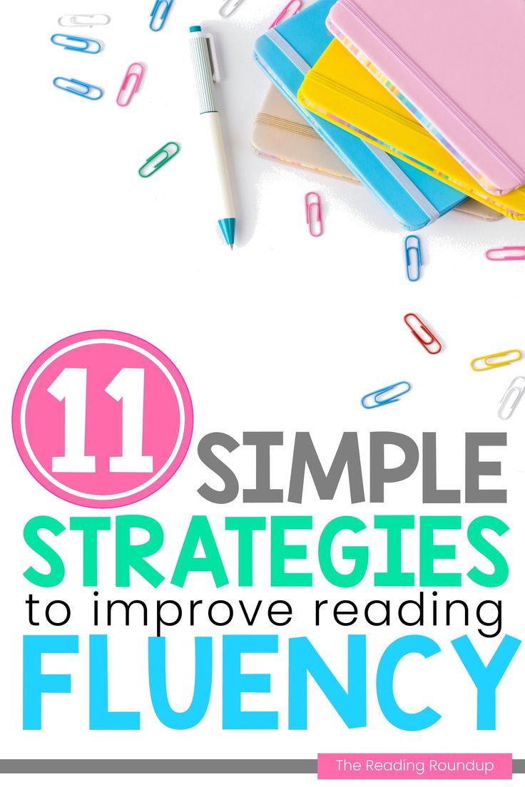 the cover of 11 simple strategy to improve reading flueny with markers and pens