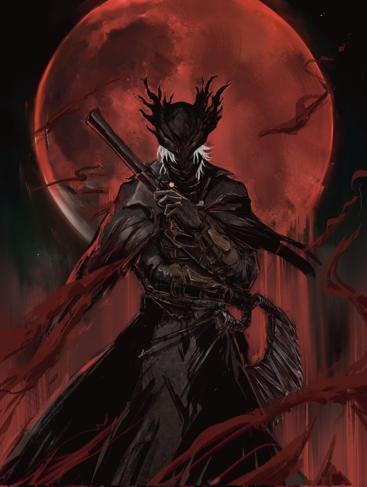 Bloodborne Characters, Bloodborne Game, Crimson Moon, Sif Dark Souls, Software Art, Bloodborne Art, Old Blood, Soul Game, Demon Souls