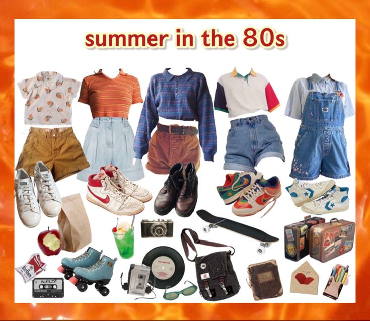 80s Geek Fashion, 80s Outfit Moodboard, 80s Outfits Preppy, Nerdy 80s Outfits, 80s Neon Fashion, 80s Summer Camp Aesthetic Outfits, 80s Polyvore Outfits, 80s Polyvore, 80s Slasher Summer Aesthetic Outfits