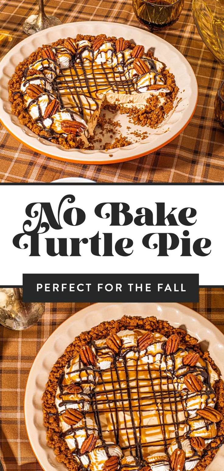 no bake turtle pie perfect for the fall