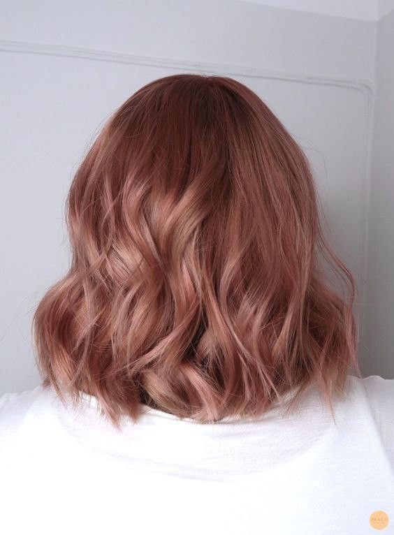 Rose Gold Hair Brunette, Gold Hair Colors, Hair Color Rose Gold, Peach Hair, Curly Wedding Hair, Hair Color Auburn, Strawberry Blonde Hair, Rose Gold Hair, Hair Dye Colors