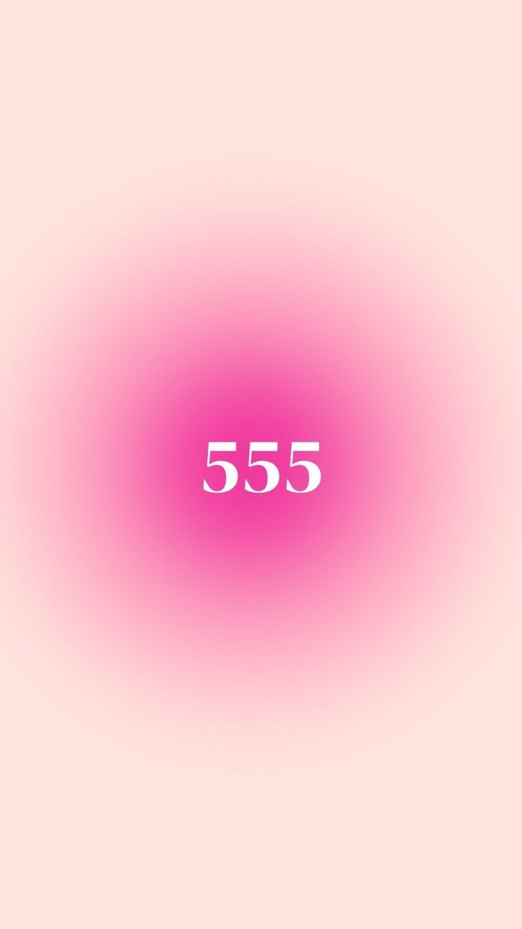 a pink background with the number 555 on it