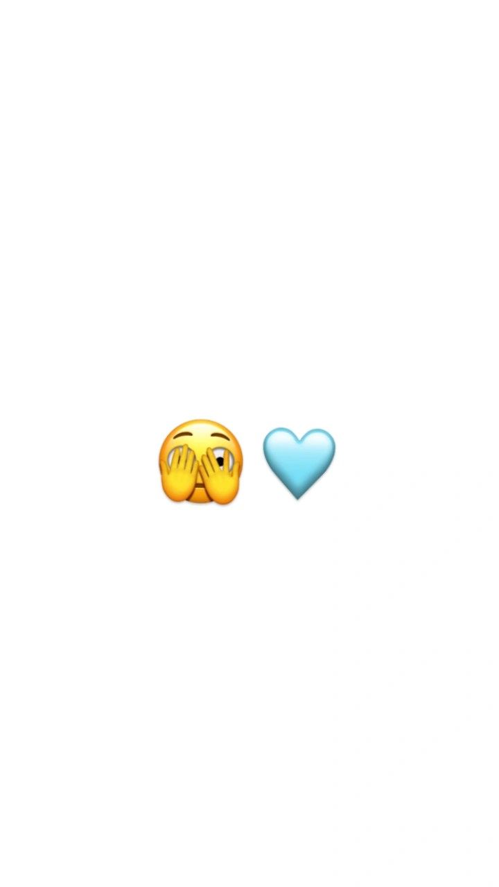 two emoticions are shown in the shape of hearts