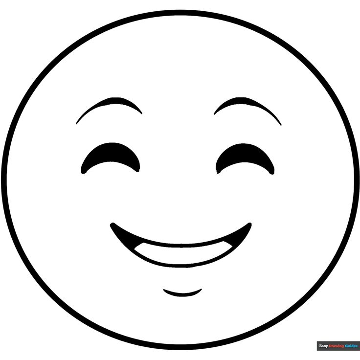 Free Happy Emoji Coloring Page for Kids Happy Emoji Drawing, Emoji Coloring Pages Free Printable, Adorable Emoji, Winking Emoji, Happy Emoji, Emoji Coloring Pages, Free Emoji, Easy Drawing Guides, Kiss Emoji