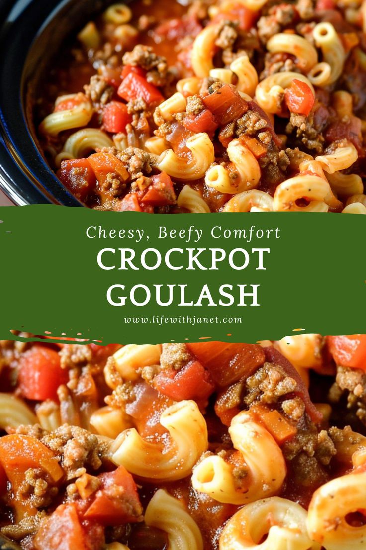 crockpot goulash with meat and vegetables in it