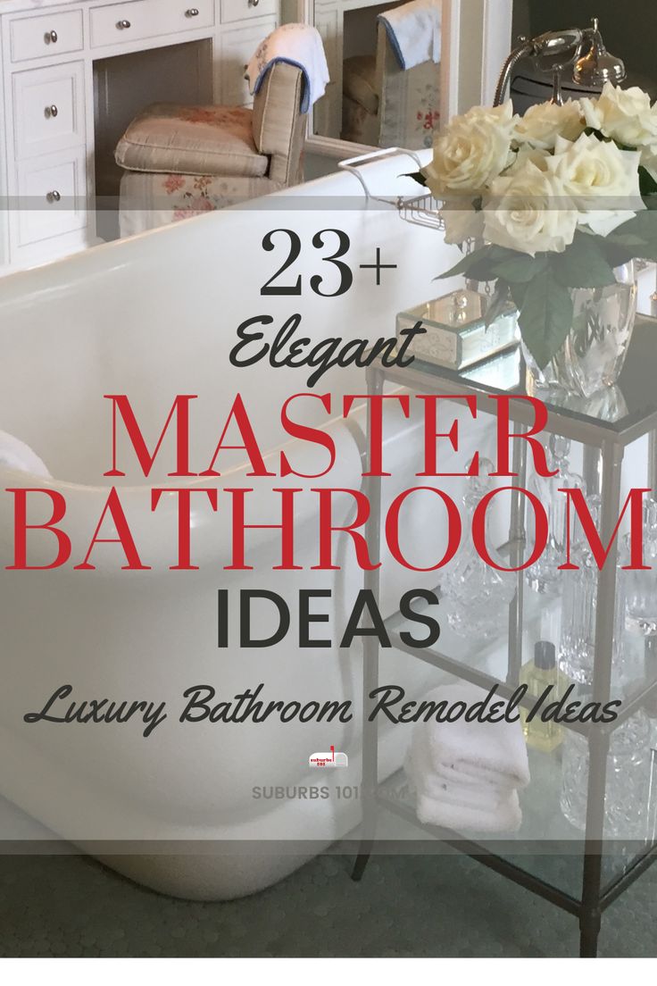 Looking for luxury master bathroom design ideas for your master bathroom remodel? From frameless glass shower stalls to luxury bathtubs to double vanities to sauna showers to master bathroom tiles, you’ll be inspired with these luxury master bathroom ideas. Whether you’re envisioning a serene spa master bathroom, an elegant master bathroom, a modern master bathroom or a white luxury master bathroom, this article will inspire you to transform your master bathroom. Ensuite Bathroom Ideas Master Bedrooms Bath Remodel, Large Bathroom Design Ideas, Large Bathroom Ideas Layout, Bathroom Remodel Master Modern, Chic Master Bath, Large Bathroom Ideas Master Suite Interior Design, Tub Master Bath, Timeless Master Bath Ideas, 2024 Master Bath Ideas