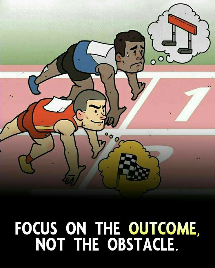 an image of a man on a race track with the caption focus on the goals not the instructions