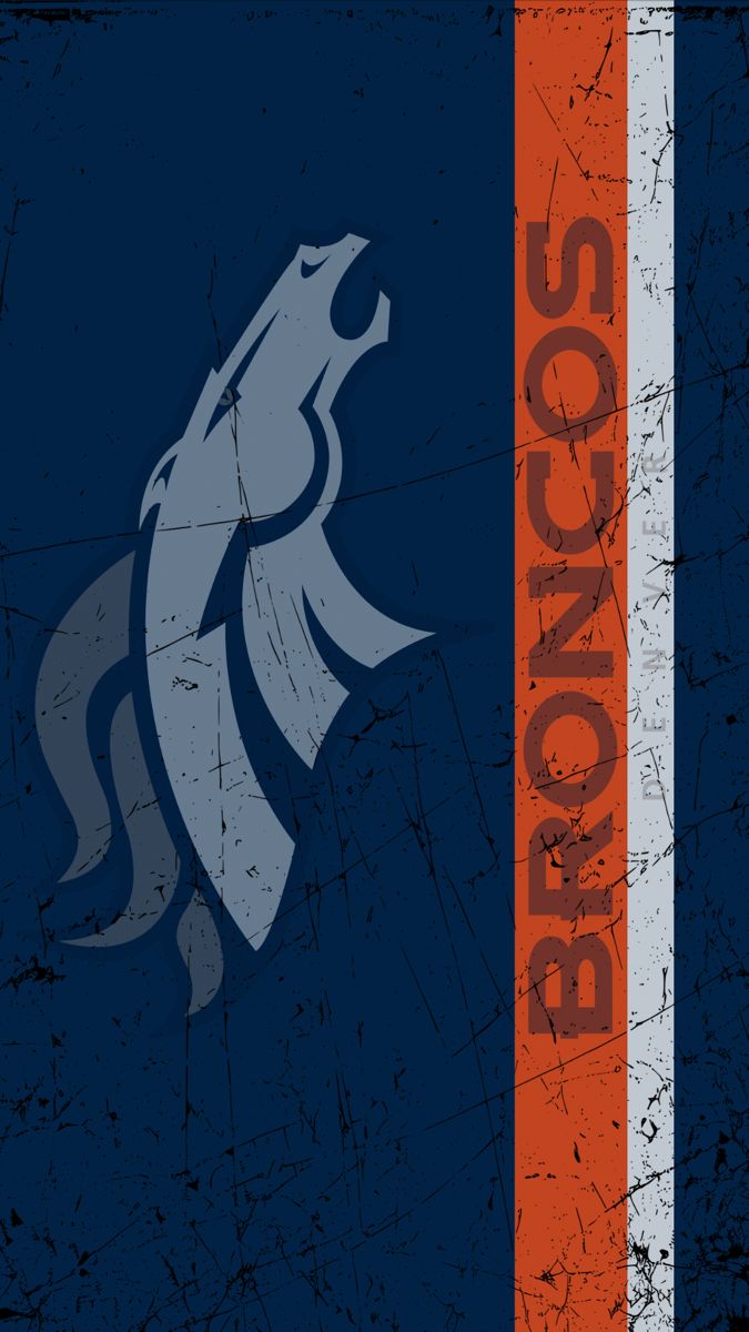 an orange and blue striped background with the denver bison logo on it's side