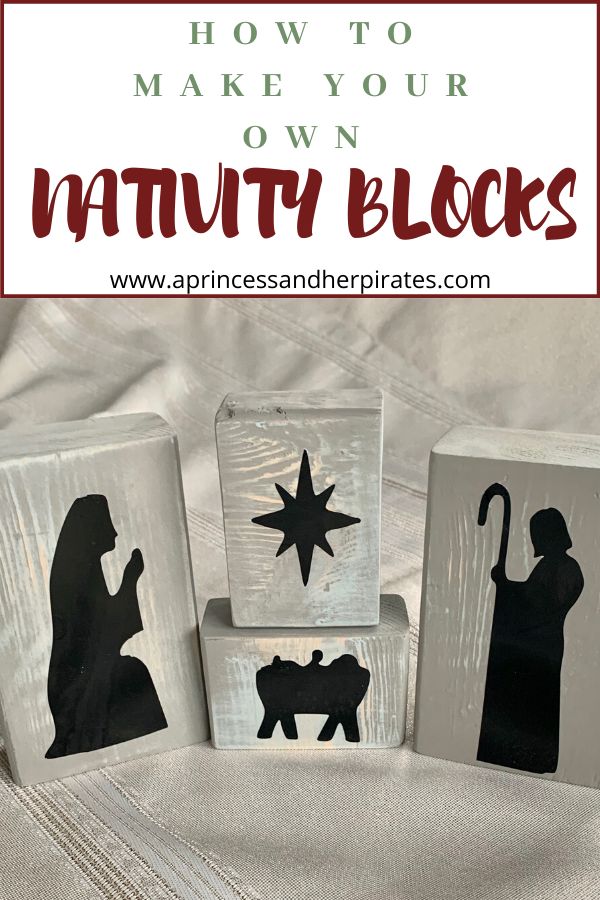 three nativity blocks with the words how to make your own nativity blocks