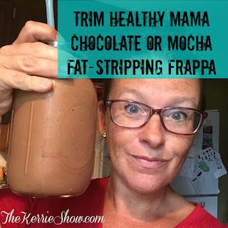 The Kerrie Show: Lose Weight Drinking a Chocolate Fat-Stripping Frappa Thm Smoothies, Trim Healthy Mama Drinks, Trim Healthy Mama Recipe, Trim Healthy Mama Diet, Thm Breakfast, Trim Healthy Recipes, Trim Healthy Mama Plan, Trim Healthy Momma, Trim Healthy Mama Recipes