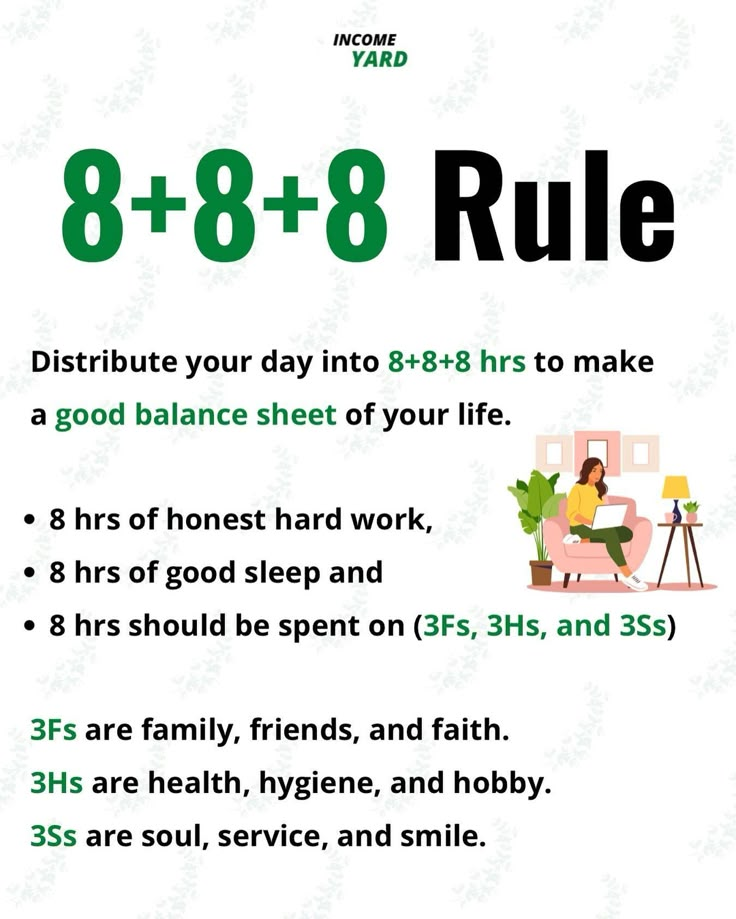 The 8+8+8 Rule, 8 8 8 Rule, Personal Improvement Plan, Best Self Help Books, Vie Motivation, Personal Improvement, Positive Quotes For Life Motivation, Books For Self Improvement, Skills To Learn