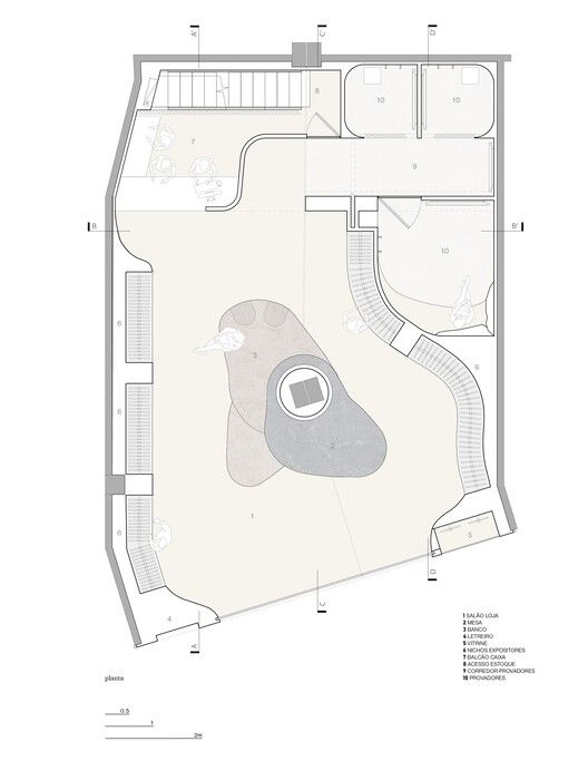 a drawing of a skateboard park in the middle of a floor plan