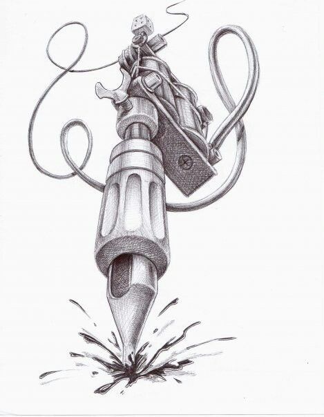 a pencil drawing of a tattoo design with the words get a tattoo written below it