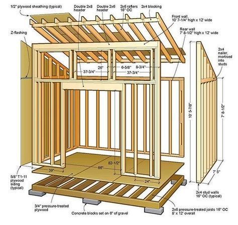 an image of a shed with plans to build it