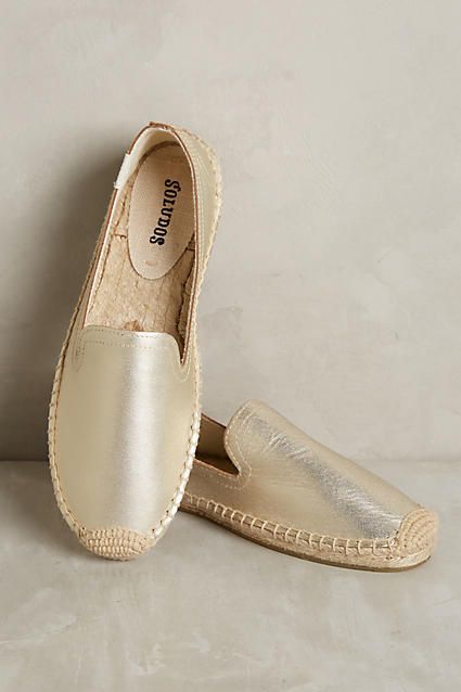 Soludos Kefalonia Espadrilles Gold 10 Flats Gold Loafers, Gold Espadrilles, Shoe Pattern, Loafers Style, Shoes Outlet, Shoe Obsession, Summer Accessories, Toms Shoes, Shoe Style