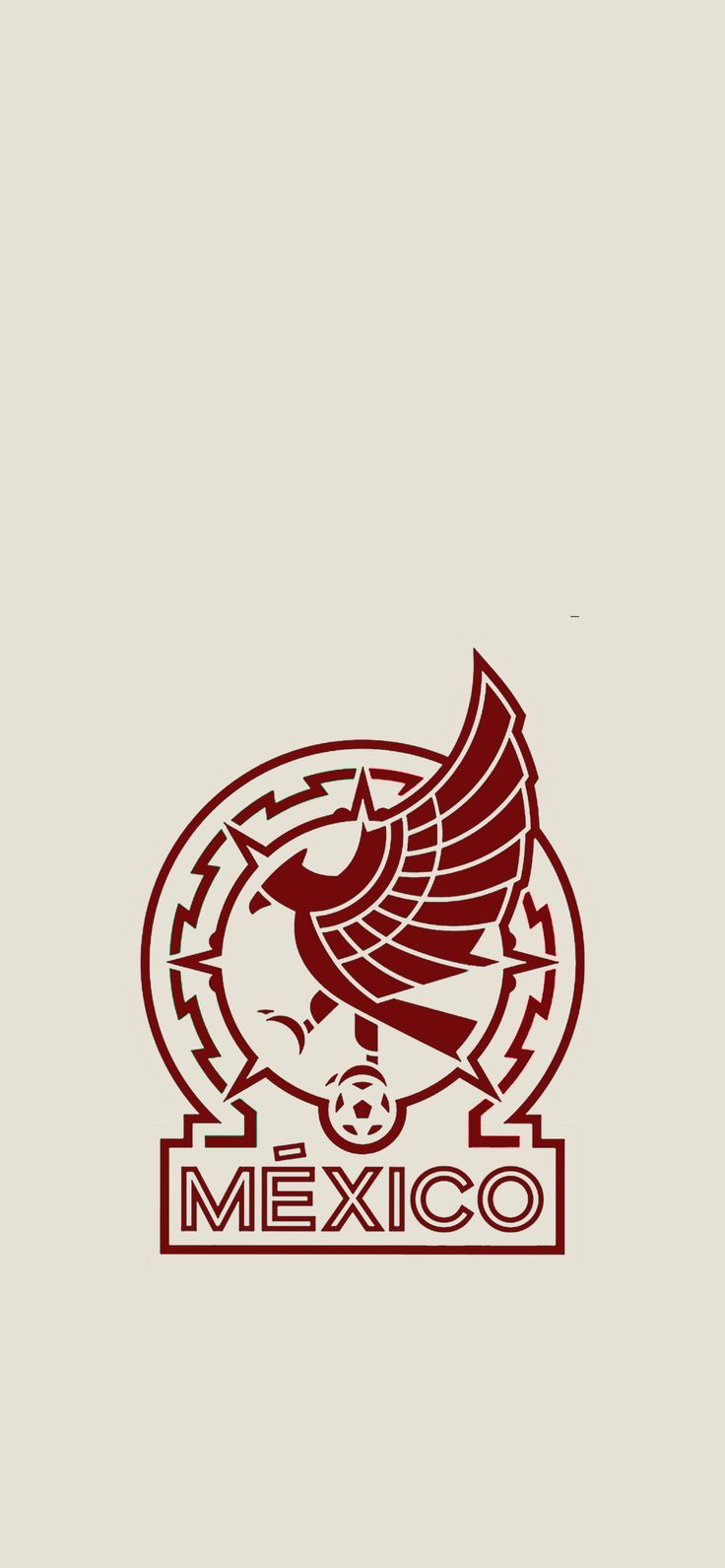 the mexican eagle logo is shown in red and black on a light gray background with an arrow