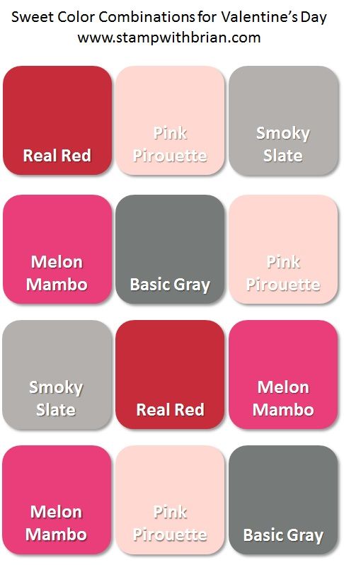 the color scheme for valentine's day is pink, red, gray and white