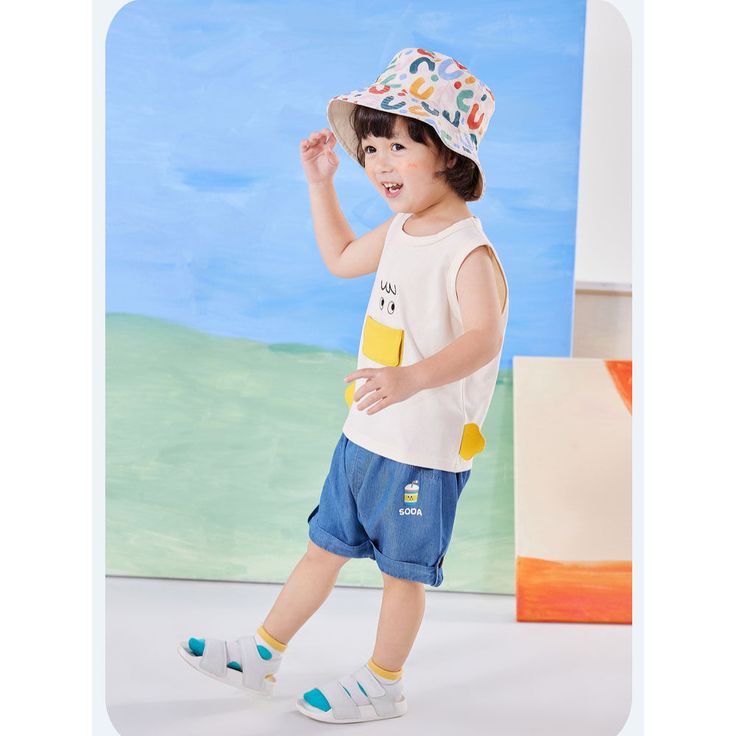 Summer Cute Cartoon Graphic Kids Tee

Fabric: 94% Cotton + 6% Spandex

Style: Leisure

Size: S, M, L,

Color: Beige

Occasion: Outdoor, Daily, Vacation Spring Cartoon Print Sleeveless Top, Sleeveless Cartoon Print Top For Spring, Playful Cotton Tops, Playful Sleeveless T-shirt For Summer, Cute Sleeveless Cotton T-shirt, Playful Sleeveless Summer T-shirt, Yellow Sleeveless Cotton T-shirt, Playful Summer Tops With Cartoon Print, Playful Summer Cartoon Print Tops