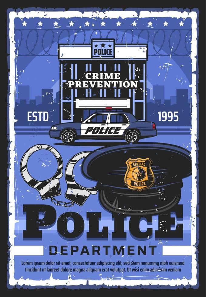 Police station department building and cop car Police Poster Design, Police Graphic Design, Police Illustration, Police Department Office, Police Design, Police Poster, Halloween Invitaciones, Police Training, Police Duty