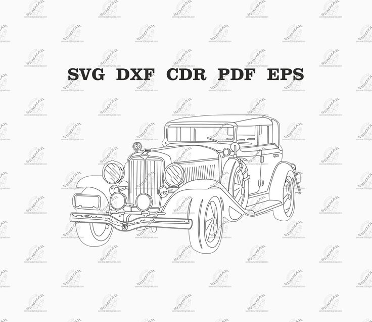 an old car is shown in this manual for the svg dxf cdr