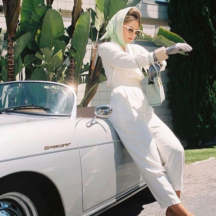 1950s Photoshoot, Porsche Women, 50s Photoshoot, 60s Photoshoot, Head Scarf Outfit, Chic Photoshoot, Goddess Photography, 70s Photoshoot, Poolside Vibes