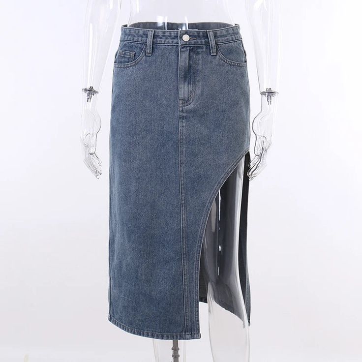 Get ready to turn heads with our Maxi Denim Skirt. This long denim skirt is the perfect blend of style and comfort, making it a must-have addition to your wardrobe. Crafted from high-quality denim, it offers a flattering silhouette and a versatile look that can be dressed up or down. Whether you're heading to the office or out for a night on the town, this Maxi Denim Skirt will keep you looking effortlessly chic. Chic Non-stretch Denim Skirt, Chic Non-stretch Medium Wash Denim Skirt, Trendy Mid-rise Denim Blue Skirt, High-rise Non-stretch Denim Skirt, Non-stretch Dark Wash Denim Mini Skirt, Chic Non-stretch Denim Blue Skirt, Non-stretch Denim Pencil Skirt, Fall Denim Skirt In Denim Blue, Non-stretch Mid-rise Denim Blue Skirt