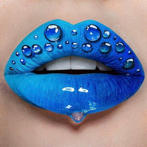 Makeup Bibir, Lip Artwork, Kristina Webb, Lip Art Makeup, Blue Lipstick, Blue Lips, Nice Lips, Lipstick Art, Smink Inspiration