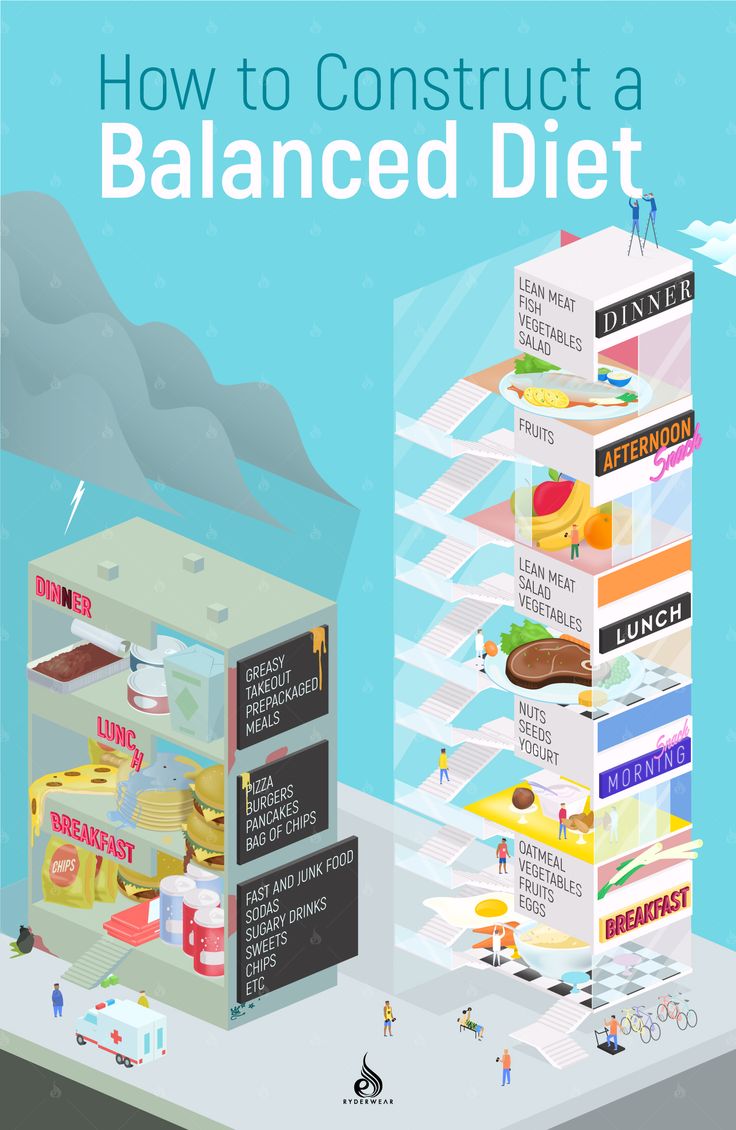 an illustrated diagram of how to construct a balanced diet