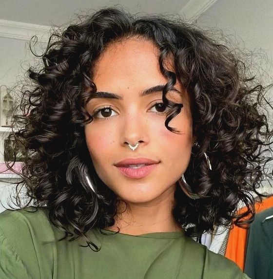 Chin Length Curly Hair, Layered Curly Bob, Perm Styles, Curly Haircut, Curly Lob, Emerald Nails, Natural Curly Hair Cuts, Bob Haircut Curly, Curly Hair Photos