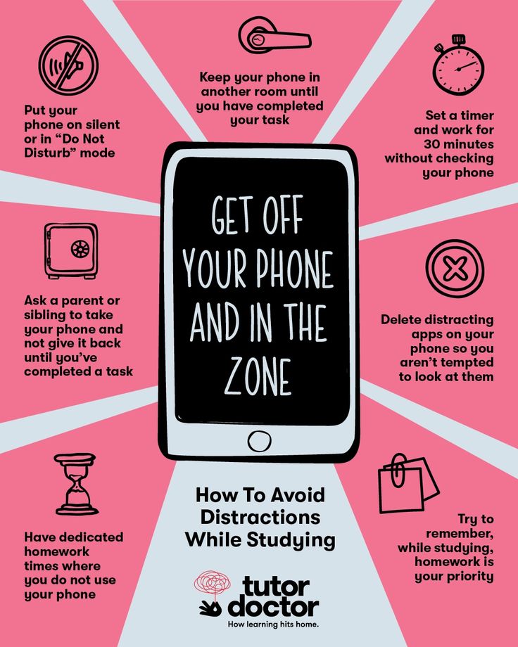 an info poster with the words get off your phone and in the zone