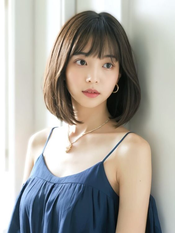 Girl Hairstyle, Medium Short Hair, Shoulder Hair, Hair Arrange, Japan Fashion, Hairstyles Haircuts, Stylish Girl, Hairstyles With Bangs, Short Girls