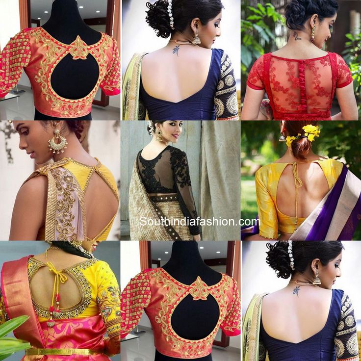 Blouse Back Neck Designs 2018 Latest Fashion Blouse Designs, Boat Neck Blouse Design, Blouse Designs Catalogue, Sari Design, Saree Blouse Neck Designs, Blouse Back Neck Designs, Blouse Design Images, Blouse Back, New Blouse Designs