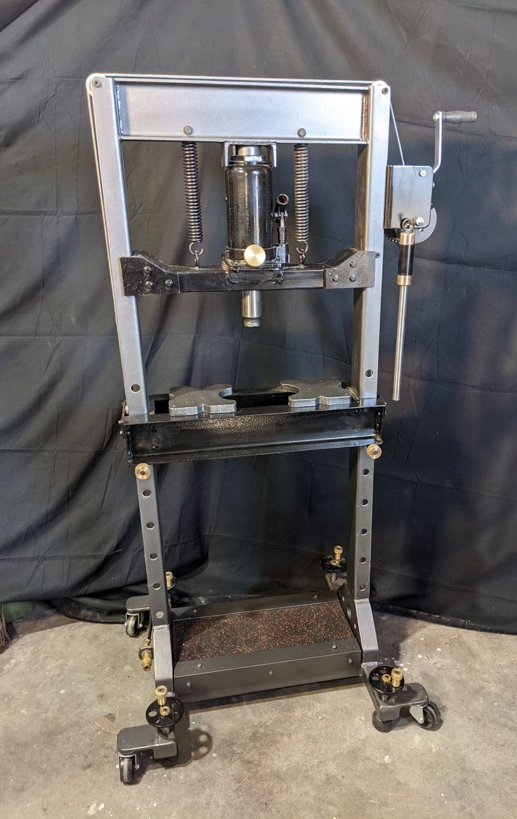 Modified 30 ton Harbor Freight press

https://www.instagram.com/p/CObPWL0DVHu/?igshid=vni6ygclm7zh Hydraulic Shop Press, Shop Press, Steel Furniture Design, Metal Bender, Welding Cart, Welded Furniture, Metal Fabrication Tools, Metal Fab, Fabrication Tools