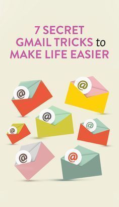 an email envelope with the words 7 secret email tricks to make life easier