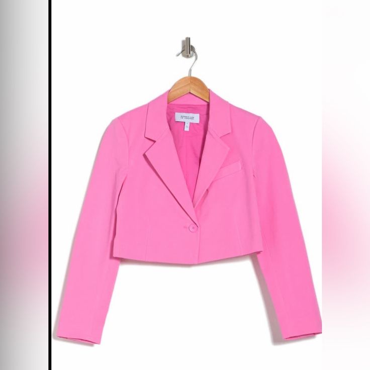 Brand New! Sold Out Online Pink Blazer Cropped, Blazer Crop, Pink Jacket Blazer, Derek Lam 10 Crosby, Crop Blazer, Flat Lays, Pink Blazer, Blazer And Shorts, Cropped Blazer