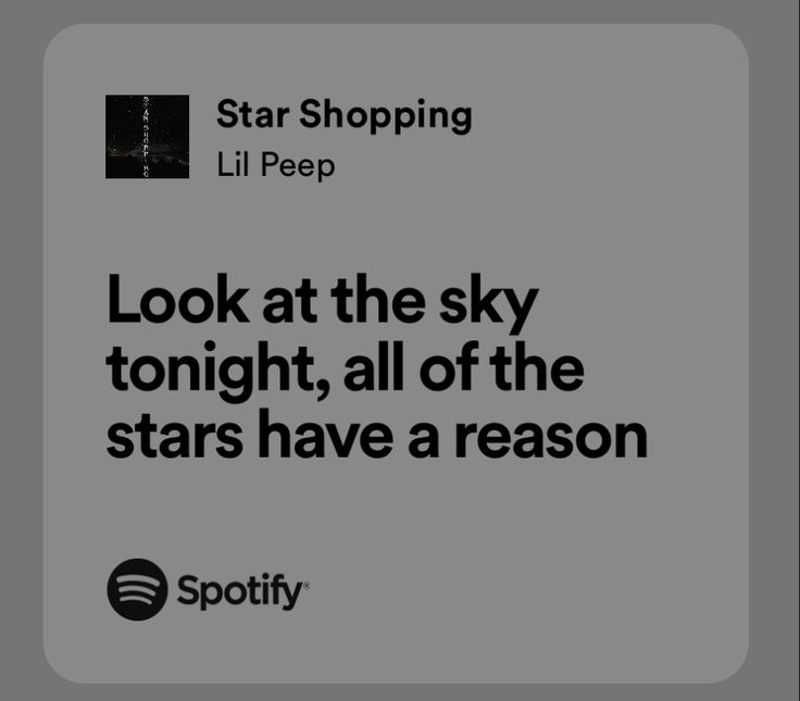 an ad for spotify with the caption look at the sky tonight, all of the stars have a reason