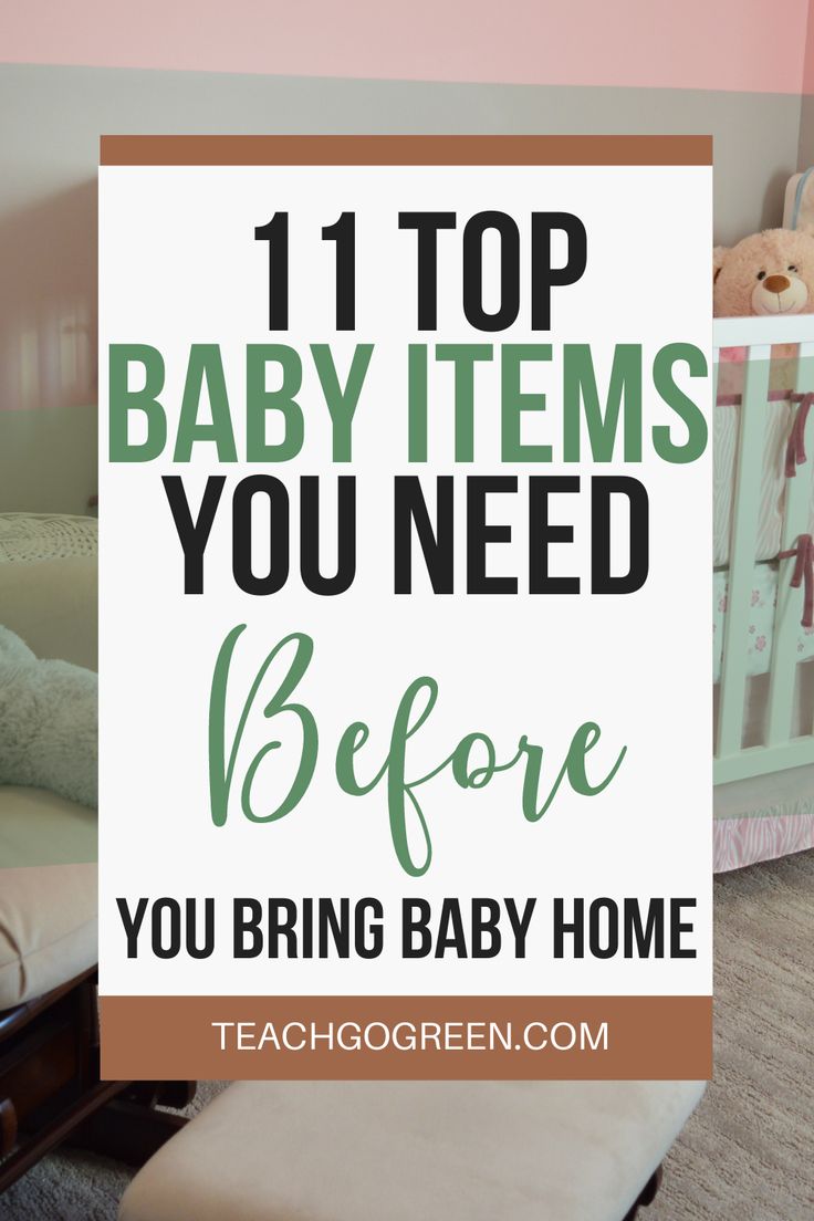 a baby crib with the words 11 top baby items you need before you bring home