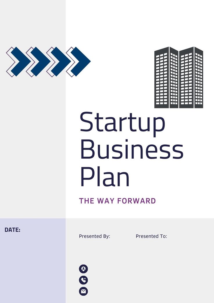 the start up business plan is shown in purple and blue colors, with an arrow pointing to