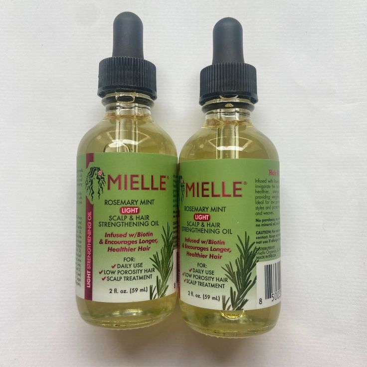 - New Mielle Organics Rosemary Mint Scalp & Hair Strengthening Oil (2 Bottles) - Infused With Biotin - Helps Improve Length Retention - Conditions Dry Scalp - Smooths Split Ends - Cruelty-Free, Paraben-Free, Sulfate-Free, Mineral Oil-Free - Formulated For All Hair Types And Textures - Safe For Chemically Treated Hair - Made In The Usa Hair Strengthening Oil, Length Retention, Mielle Organics, Rosemary Mint, Organic Hair, Dry Scalp, Sulfate Free, Hair Strengthening, Treated Hair