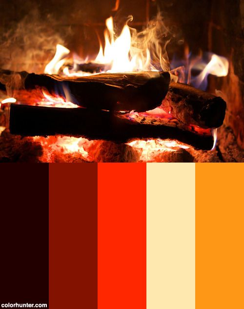 the fire is burning and it has many colors