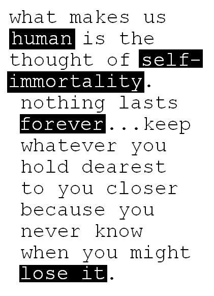 a quote that says, what makes us human is the thought of self - imitating