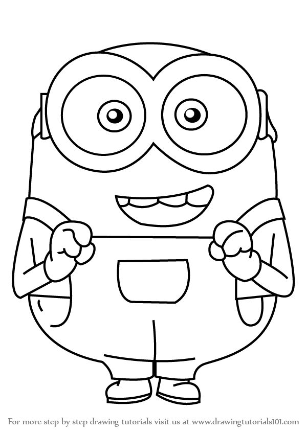 a minion coloring page for kids