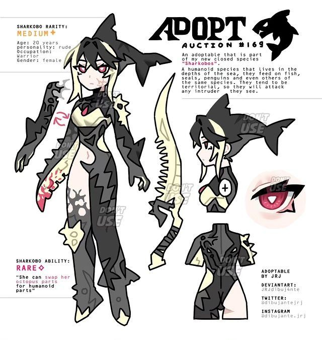 the character sheet for adopt's animation project