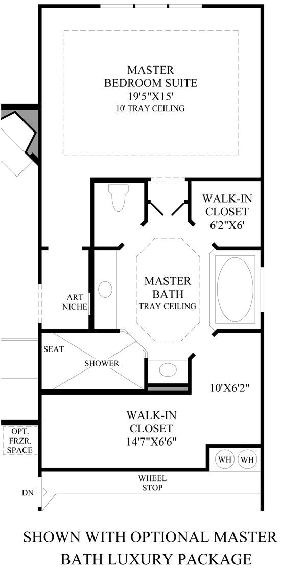 the floor plan for a home with two master suites