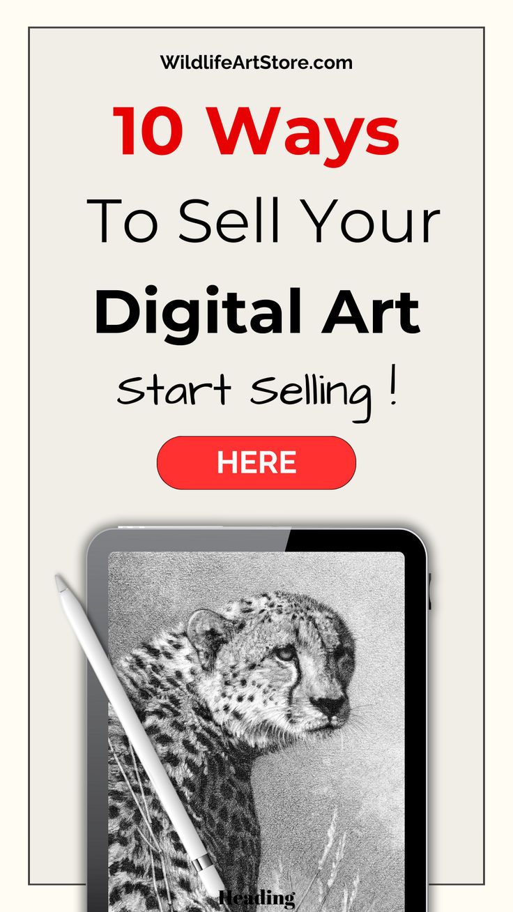 10 Ways To Sell Your Digital Art: Selling Art Online Sell Digital Art, Art Selling, Sell Art Prints, Where To Sell, Selling Tips, Selling Art Online, Art Courses, Selling Artwork, Ways To Make Money