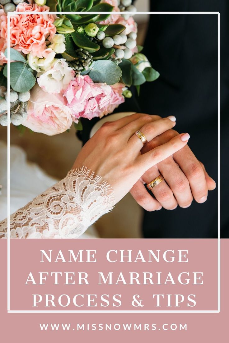 two people holding hands with the words name change after marriage process and tips on them