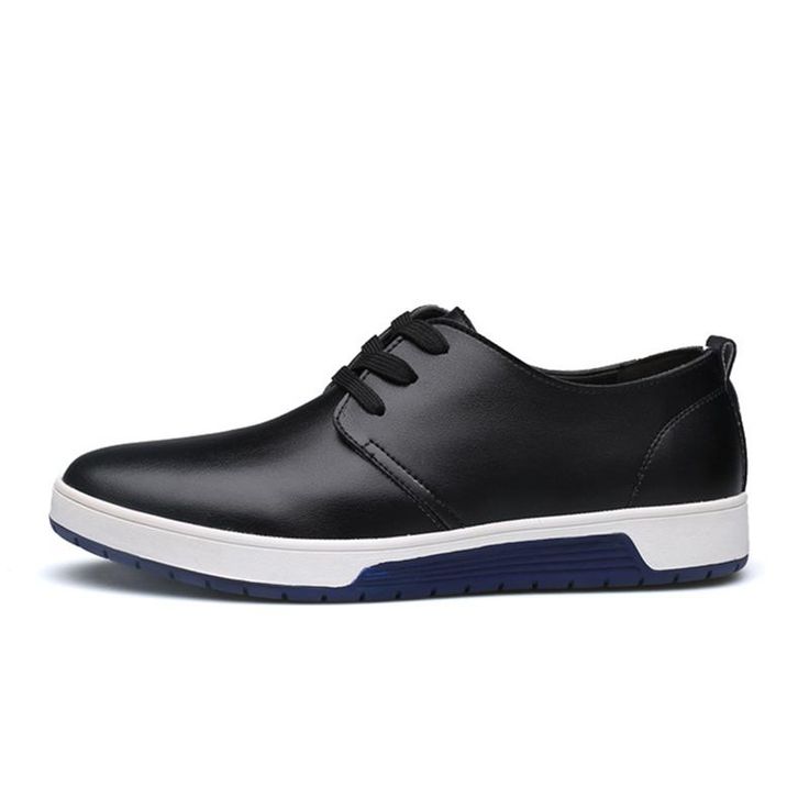 Upper Material: Artificial Leather Outsole Material: Rubber Insole Material: PU Lining Material: PU Shoes Type: Loafers Season: Spring/Autumn Upper Material: Microfiber Leather Casual Black Lace-up Dress Shoes, Black Lace-up Casual Dress Shoes, Black Casual Lace-up Dress Shoes, Casual Lace-up Dress Shoes For Office, Casual Lace-up Faux Leather Oxfords, Casual Black Lace-up Shoes For Office, Casual Black Low-top Dress Shoes, Casual Faux Leather Oxfords With Flat Heel, Business Casual Lace-up Shoes With Cushioned Footbed