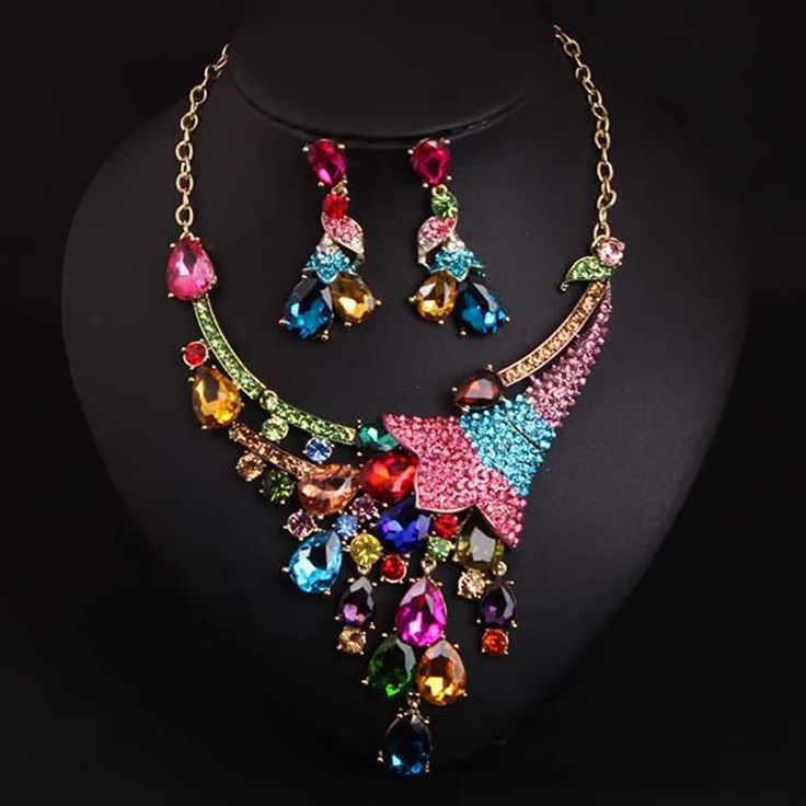 Whether you are the bride to be, or a bridesmaids, or the mother of the bride, this Bridal Jewelry is
perfect for just about anyone! Glamorous Multicolor Jeweled Jewelry, Jewelry Sets With Matching Earrings For Celebration, Elegant Multicolor Jewelry Sets For Weddings, Multicolor Crystal Jewelry Sets For Parties, Glamorous Multicolor Jewelry As Gift, Celebration Cubic Zirconia Jewelry Sets, Multicolor Cubic Zirconia Party Jewelry, Cubic Zirconia Jewelry Sets For Wedding And Mother's Day, Cubic Zirconia Jewelry Sets For Wedding On Mother's Day