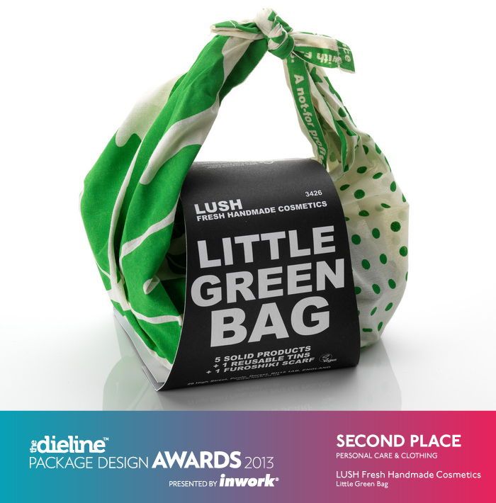 the little green bag award is presented in front of a white background